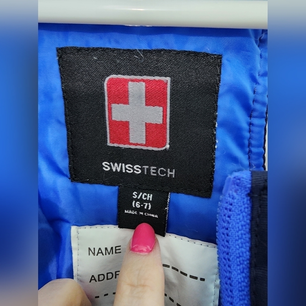 Swiss Tech Youth Snow Bibs, Navy Blue, Size Small (6/7) - Picture 2 of 5